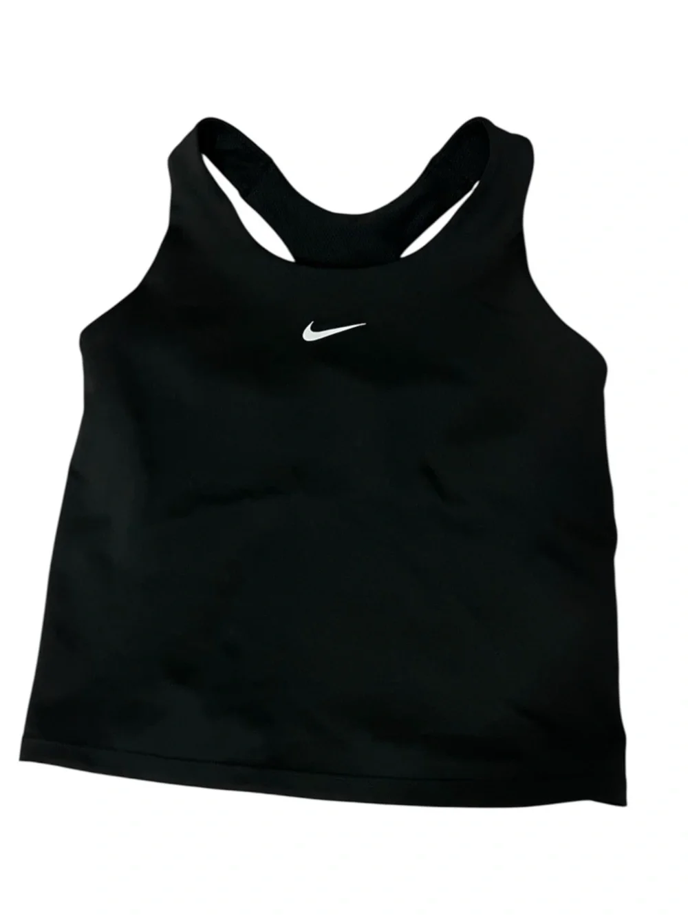 Nike dri fit Black Tank Top with White Swoosh size Medium
